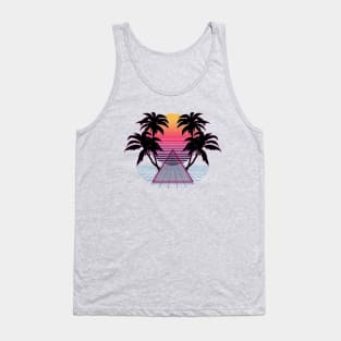 SYNTHWAVE SUN & PALMS #2 Tank Top